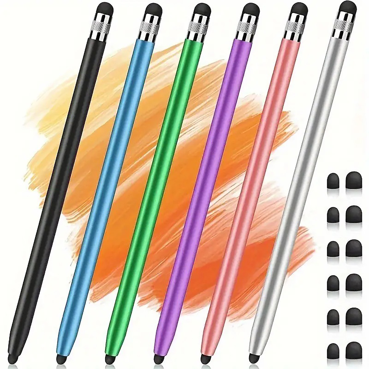 Ipad Pencil Stylus - ปากกาสไตลัสสำหรับหน้าจอสัมผัส เหมาะสำหรับไอแพด, แอนดรอยด์,แท็บเล็ตโครมบุ๊กและอุปกรณ์หน้าจอสัมผัสแบบคาปาซิทีฟอื่นๆ ความไวสูงและความแม่นยำสูง ปราศจากรอยขีดข่วน ปลายยาง