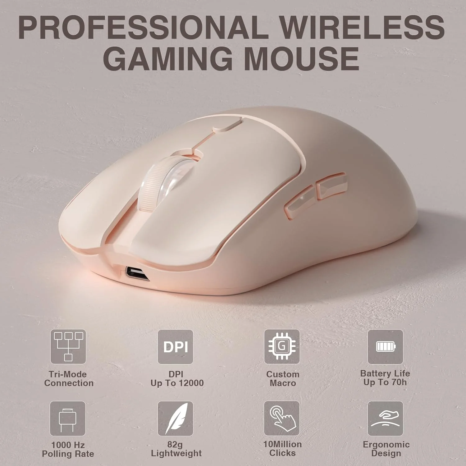 Laptop Tablet Accessories - AULA SC580X ไตร-โหมดเมาส์เกมมิ่งไร้สาย 12000DPI PAW3325 500mAh