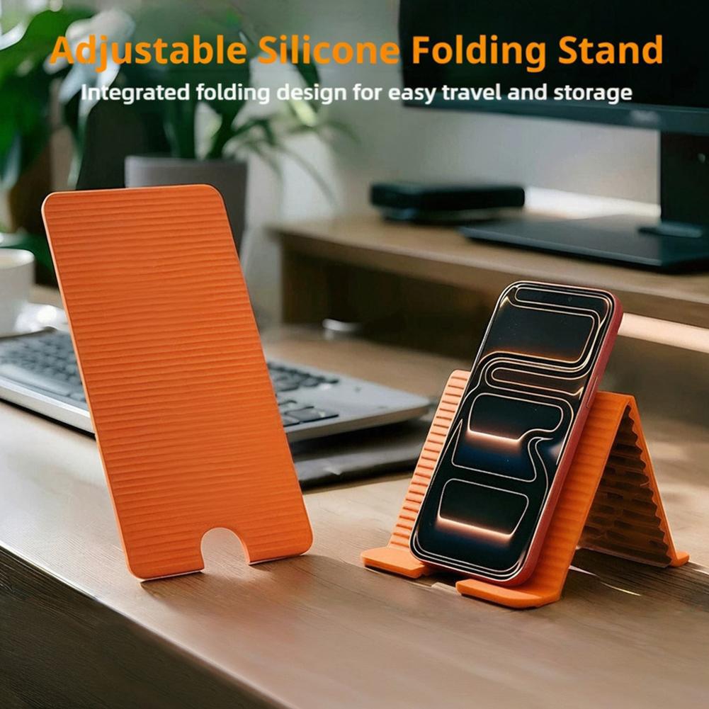Laptop Tablet Accessories - ที่วางโทรศัพท์ซิลิโคนแบบพับได้สำหรับไอโฟน ไอแพดแล็ปท็อปแท็บเล็ตแบบพกพาปรับได้หลายมุมขาตั้งเดสก์ท็อปโฮมออฟฟิศ