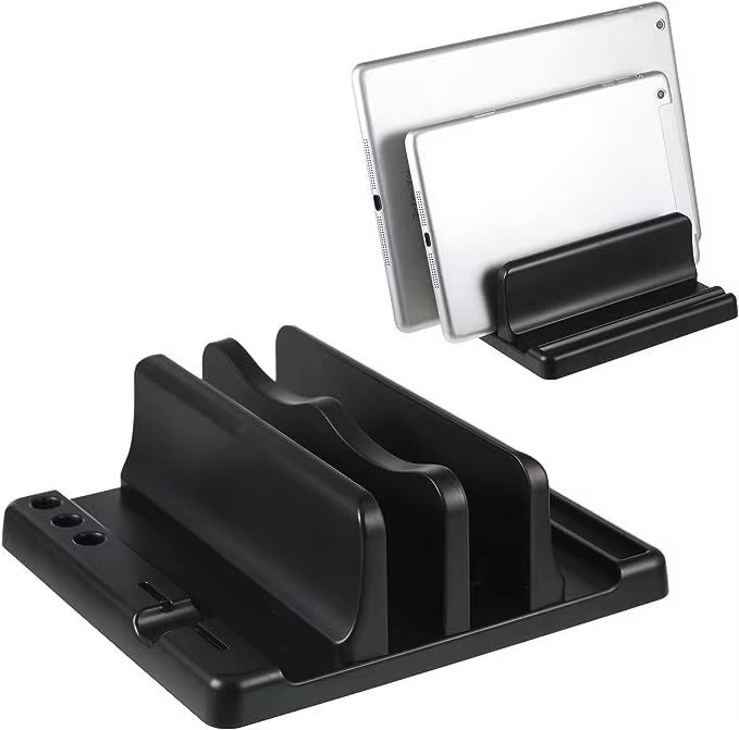 Laptop Tablet Accessories - ขาตั้งแล็ปท็อปแบบตั้งโต๊ะ ABS ประหยัดพื้นที่บนโต๊ะทำงาน ง่ายต่อการวางอุปกรณ์คอมพิวเตอร์ ปรับความกว้างได้ ที่เก็บของบนโต๊ะทำงาน