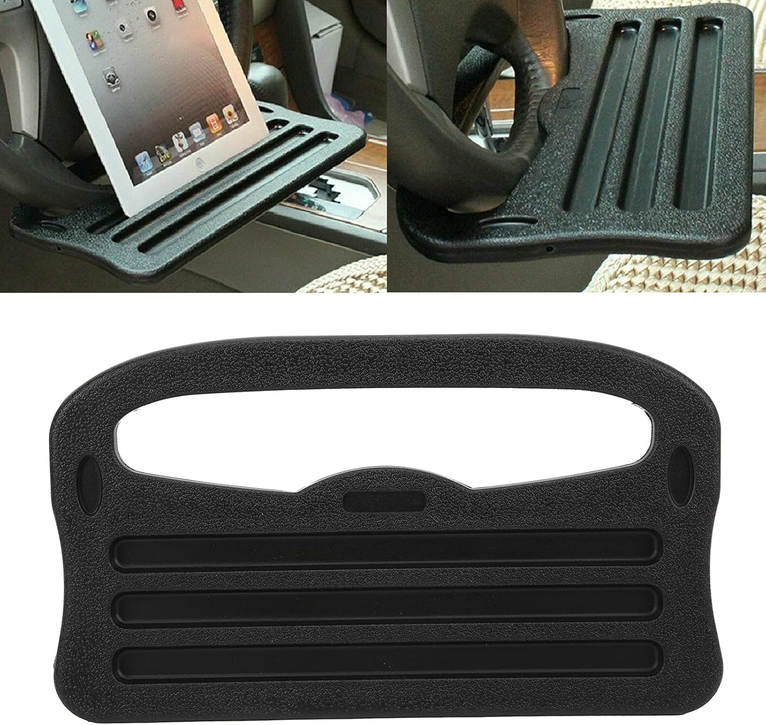 Laptop Tablet Accessories - ถาดวางพวงมาลัยรถยนต์ 2in1 อุปกรณ์จัดเก็บภายในรถยนต์ สำหรับแล็ปท็อป แท็บเล็ต iPad