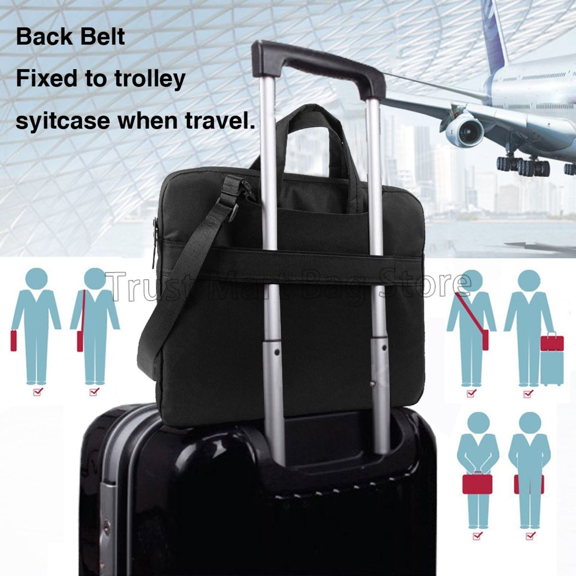 กระเป๋ากระเป๋าหิ้วใส่แล็ปท็อปล - Tablet And Accessories Bag บทวิจารณ์และราคา