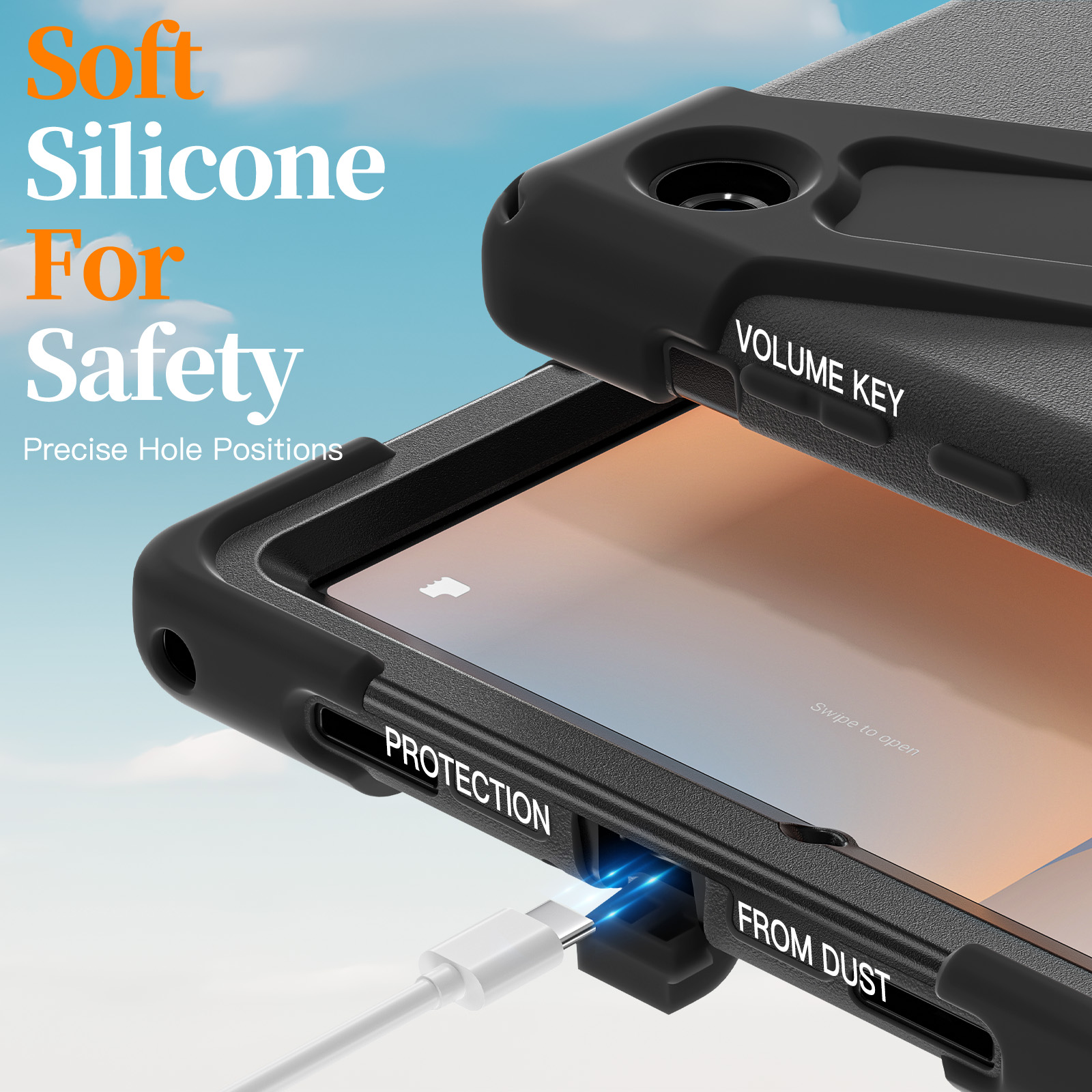 อาจิวู 360 °   เคสหมุนได้ ทนทา - Samsung Tablet A9 Accessories บทวิจารณ์และราคา
