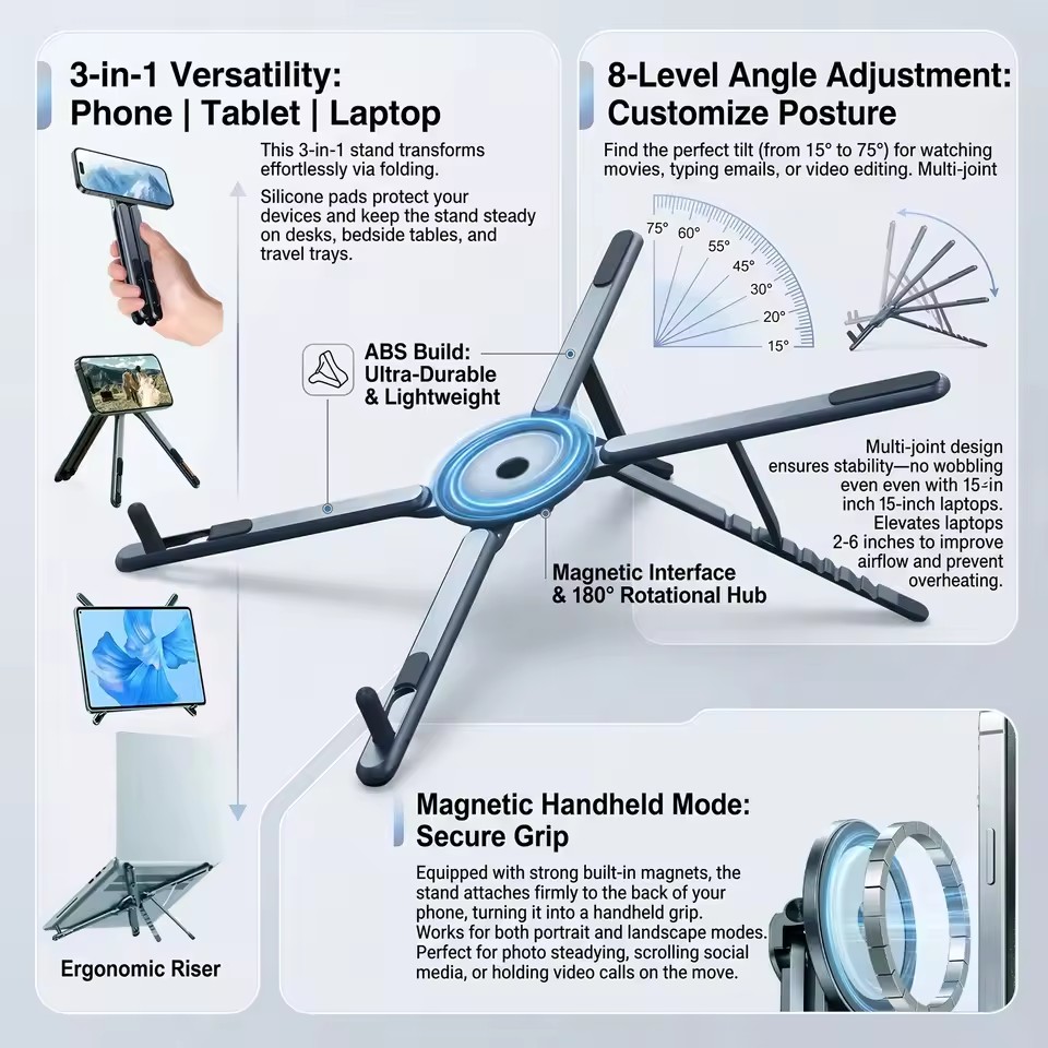 ที่วางโทรศัพท์แม่เหล็กแบบพกพาแ - Laptop Tablet Accessories บทวิจารณ์และราคา