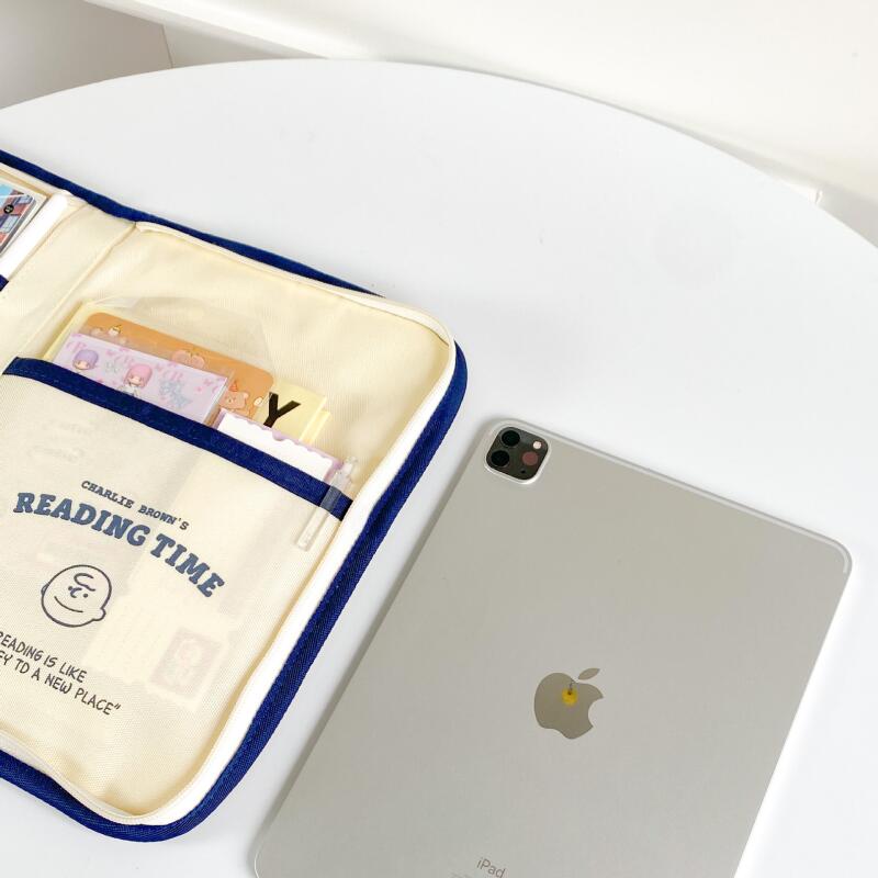 กระเป๋าผ้าแคนวาสทรงหนังสือลายส - Tablet And Accessories Bag บทวิจารณ์และราคา