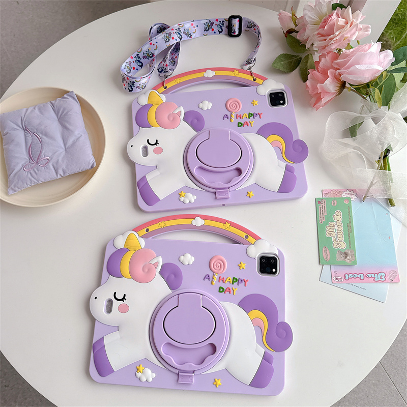 การ์ตูนยูนิคอร์นเคสแท็บเล็ตสำห - Samsung Tablet A9 Accessories บทวิจารณ์และราคา