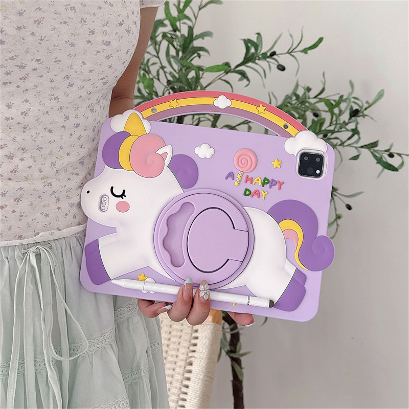 การ์ตูนยูนิคอร์นเคสแท็บเล็ตสำห - Samsung Tablet A9 Accessories บทวิจารณ์และราคา