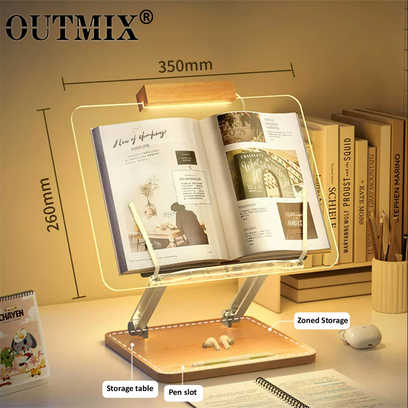 แท่นอ่านหนังสือไม้พร้อมไฟอะคริ - Laptop Tablet Accessories บทวิจารณ์และราคา