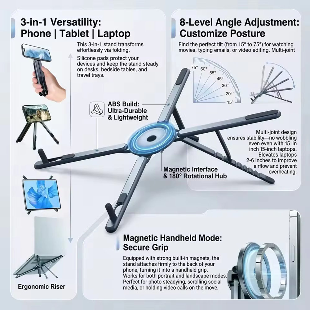 ที่วางโทรศัพท์แม่เหล็กแบบพกพาแ - Laptop Tablet Accessories บทวิจารณ์และราคา