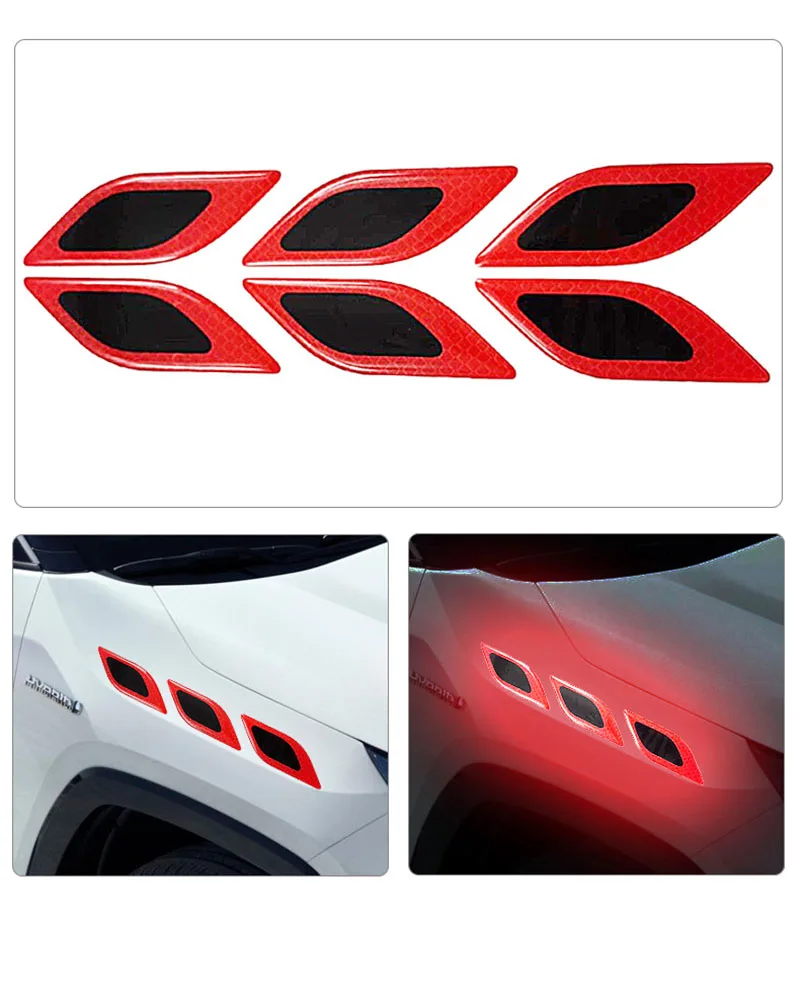 6 ชิ้น/เซ็ตรถสติกเกอร์สะท้อนแส - Tablet Accessories Set บทวิจารณ์และราคา